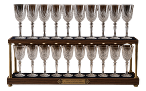 Hand-Cut Crystal Glasses, 1985, Set of 20