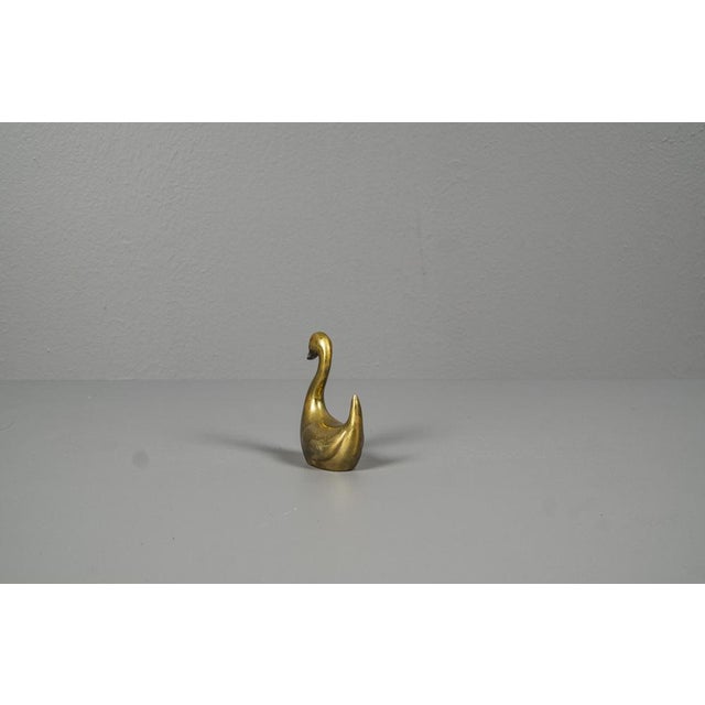 Small Brass Swan Hand Charm For Sale - Image 3 of 10