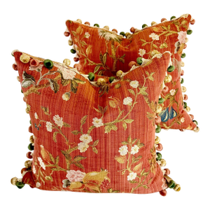 Scalamandré Floral Pillows - A Pair