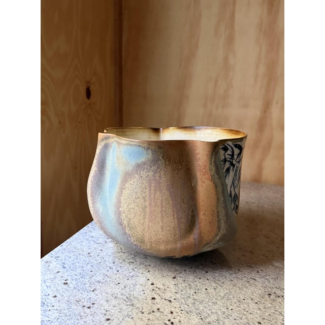 Ceramic Dutch Sculptural Hand-Painted Studio Pottery Ceramic Vase from Joop For Sale - Image 7 of 11