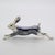 1980s Vintage Italian Handmade Silver Running Hare Figurine, 1980s For Sale - Image 5 of 14