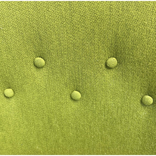 Vintage Danish Wingback Sofa With Teak Arms in the Manner of Kurt Olsen, Reupholstery Included For Sale - Image 9 of 13