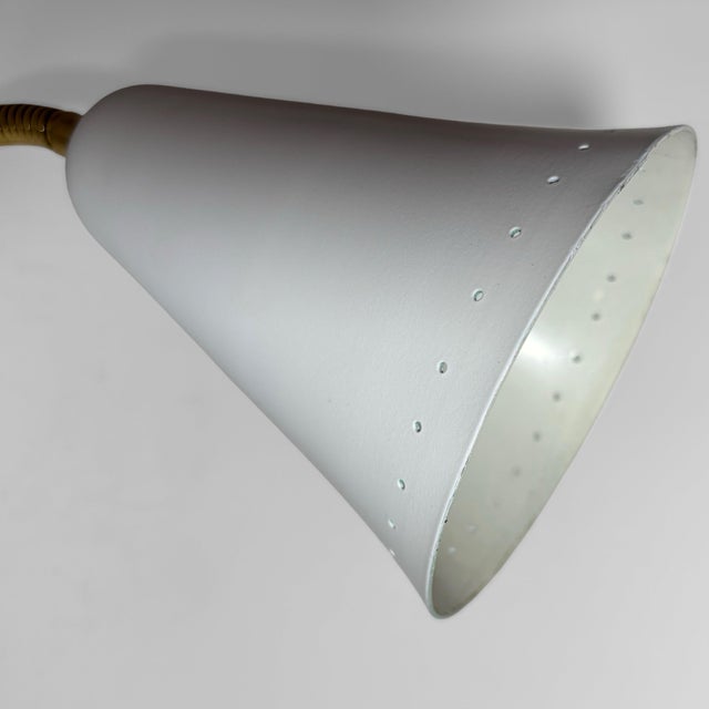 Metal Scandinavian Wall Lamp 8826 in Brass and Steel from Böhlmarks, Sweden, 1940s For Sale - Image 7 of 12
