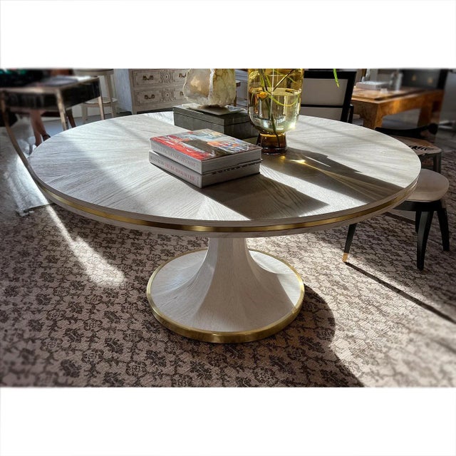 Art Deco White Dining Table For Sale - Image 4 of 5