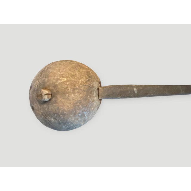 Early 20th Century Antique Large Wood and Coconut Shell Ladle For Sale - Image 5 of 18