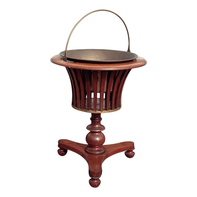 Victorian Wood Peat Bucket For Sale