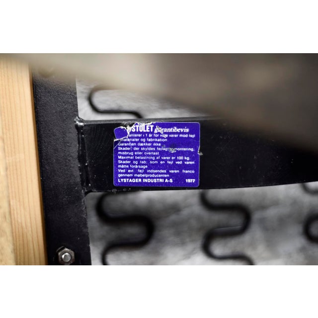 Mid-Century Danish Modern Brown Leather Swivel Armchair from Lystager Industri, 1970s For Sale - Image 16 of 18