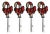 Candy Cane Pathway Light Ekkolight (Set of 4) For Sale