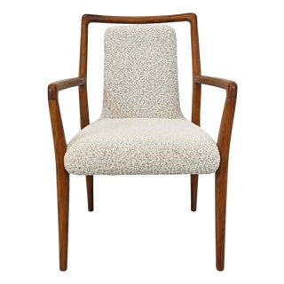 Midcentury Float Back Dining Arm Chair For Sale