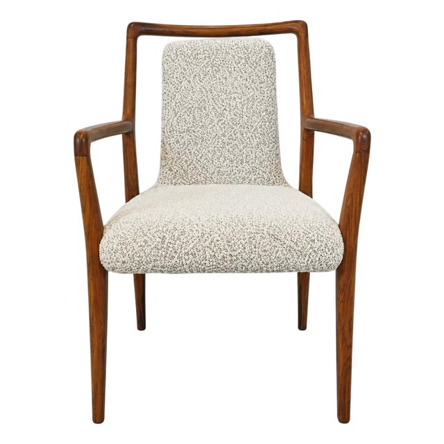 Midcentury Float Back Dining Arm Chair For Sale