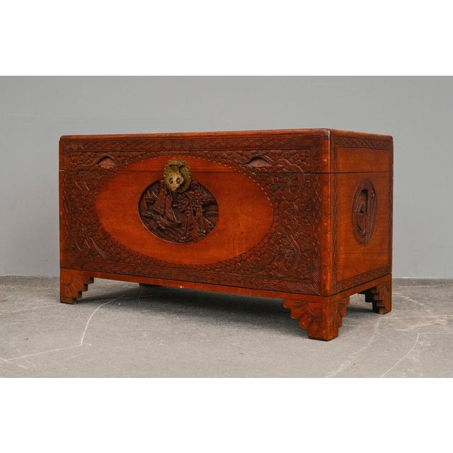 Asian Camphor Chest in Mahogany, Late 20th Century For Sale - Image 12 of 18