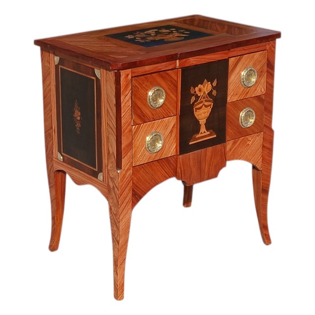 Antique French Marquetry Side Cabinet, 1770 For Sale