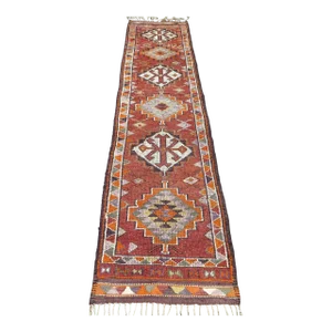 1960s Vintage Turkish Handknotted Runner Rug - 35"x148"