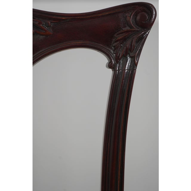 Set of 4 Antique Chippendale Style Mahogany Dining Chairs For Sale In Philadelphia - Image 6 of 18