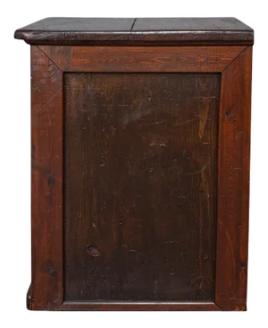 1870s Antique Victorian English Pitch PineCampaign Chest of Drawers