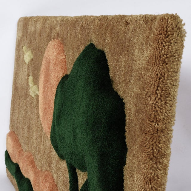 Wood Frank Lane 1970s Tree of Life Fiber Art Rug Wall Hanging For Sale - Image 7 of 13