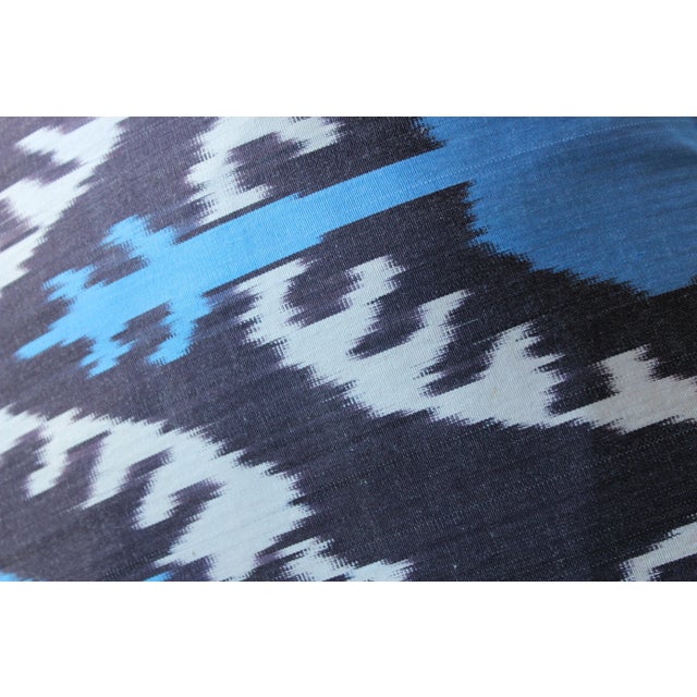 Traditional Contemporary Handmade Silk Ikat Pillow For Sale - Image 3 of 9