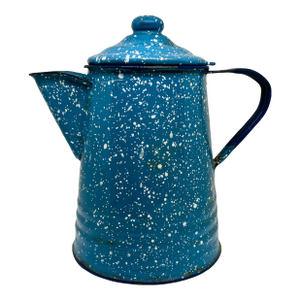 1940 Enamelware Blue Speckle Coffee Pot