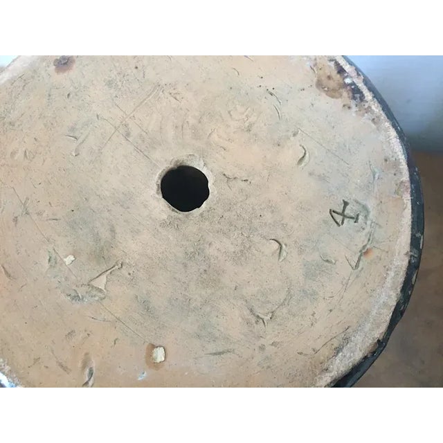 French Provincial Antique 19th Century French Faux Bois Barrel Form Jardiniere with Ring Handles For Sale - Image 3 of 13