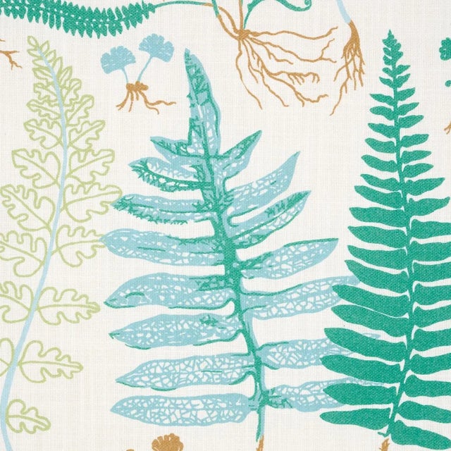 Modern Sample - Schumacher Halcott Indoor/Outdoor Fabric in Aqua For Sale - Image 3 of 4