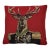 Admiral Stag Red Tapestry Cushion With Feather Filler - 33x33cm (13"x13") For Sale
