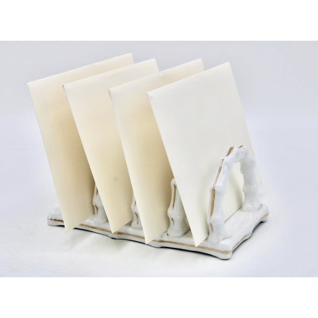 Antique French Limoges Ceramic Toast Rack / Letter Holder For Sale - Image 11 of 12