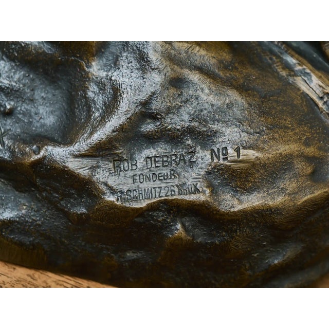 Metal Bronze Statue of an Athlete by Jef Lambeaux For Sale - Image 7 of 8