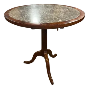 19th Century Marble Top French Pedestal Table