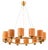 Scandinavian Modern Ceiling Lamp in Brass and Cane by Hans Bergström, 1940s For Sale