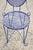 Mid 20th Century Vintage Victorian Blue Wrought Iron Small Garden Bistro Dining Chairs - Set of 4 For Sale - Image 5 of 10
