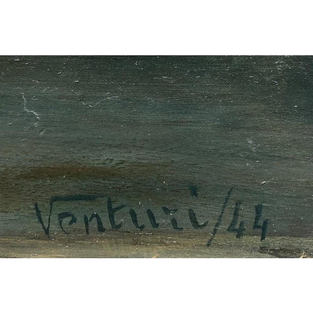 Modern Luigi Venturi, Nature morte au navets et choux, 1958, Oil on Wood, Framed For Sale - Image 3 of 11