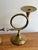 Metal Brass French Horn Candlestick Holders, a Pair For Sale - Image 7 of 8