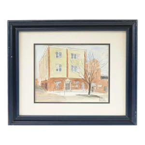 Maryland Town Original Watercolor on Paper Signed