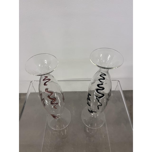 Glass Vases from La Murrina, 1985, Set of 2, in Flawless conditions. Designed 1980 to 1989 This piece has an attribution...