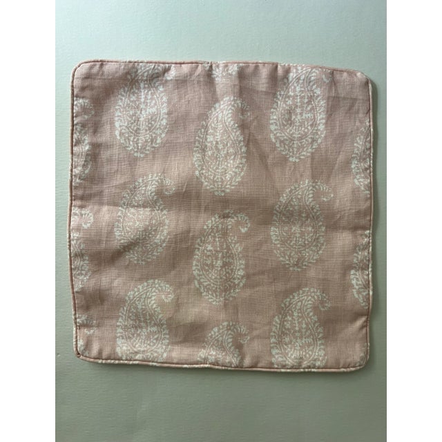 Peter Dunham Contemporary Peter Dunham Pink Kashmir Paisley Fabric Pillow Cover For Sale - Image 4 of 10