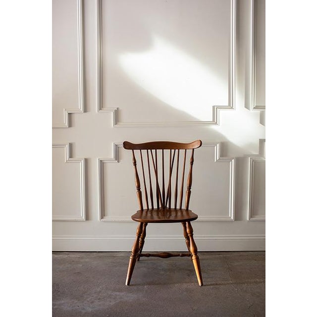 Cinnamon Vintage Heywood Wakefield Fan Back Windsor Dining Chairs, Set of 4 For Sale - Image 8 of 18