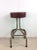 Mid Century Modern Bar Stool With Red Vinyl Upholstery and Swivel Top For Sale - Image 9 of 12