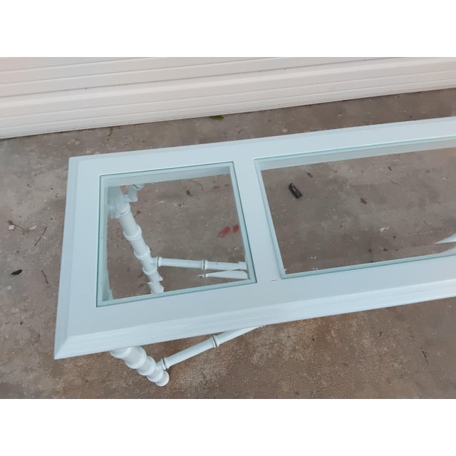 Who doesn't love vintage faux bamboo, with a modern color twist! This Lane piece has been striped and painted in high...