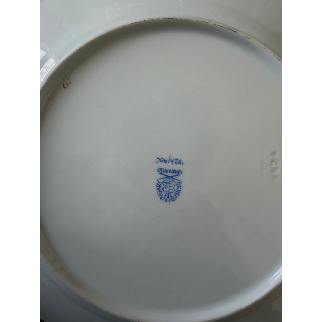 Herend Vintage Herend Hungary Chinese Bouquet Rust Dinner Plates - a Pair For Sale - Image 4 of 5