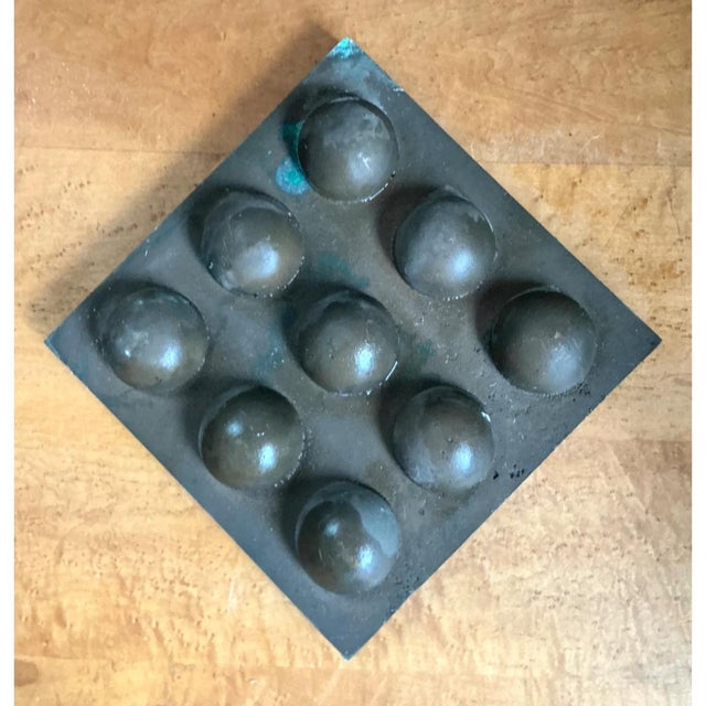 Vintage Abstract Geometric Lead Bubble Sculpture For Sale - Image 11 of 12