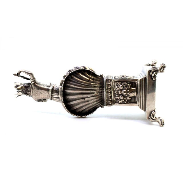 Metal Silver Toothpick Holder with Amphitrite For Sale - Image 7 of 10