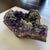 One of a kind Collector's dream art piece done on a piece of Amethyst with a scene of Silver miners at work with a donkey....