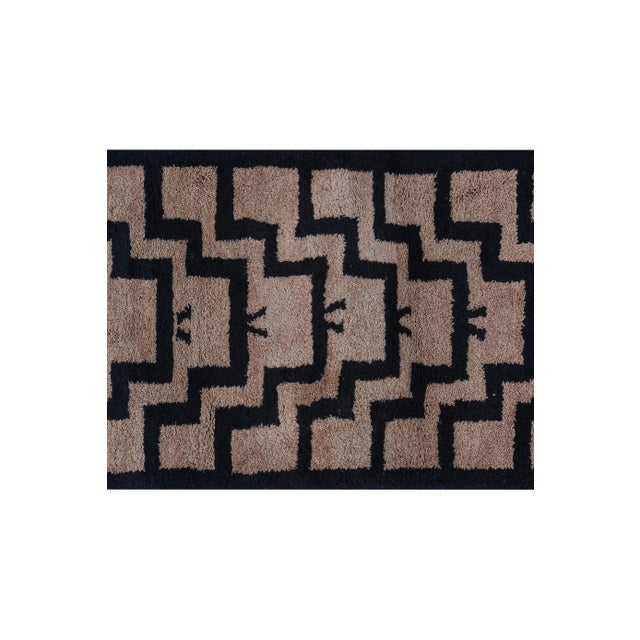 1960s 1960s Vintage Organic Wool Turkish Tulu Rug 3'1'' X 6'2'' For Sale - Image 5 of 10