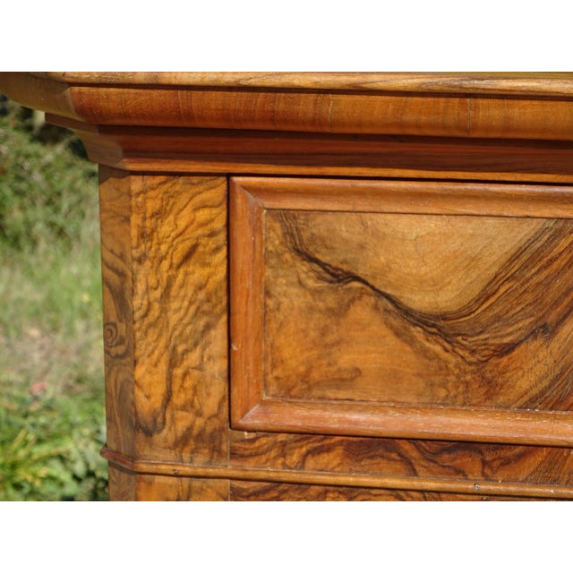 Large Louis Philippe Walnut Chest of Drawers, 1890s For Sale - Image 10 of 18