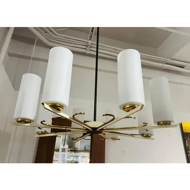 Large 1950s Austrian Mid-Century Chandelier For Sale - Image 4 of 11