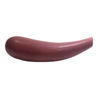 1993 Organic Modern David C. Heaps Eggplant Wall Pocket Vase For Sale