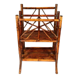 Vintage Boho Chic Bamboo Bookshelf