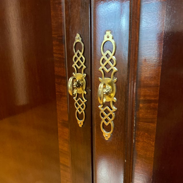 Brown 1990s Wooden Entertainment Armoire For Sale - Image 8 of 10