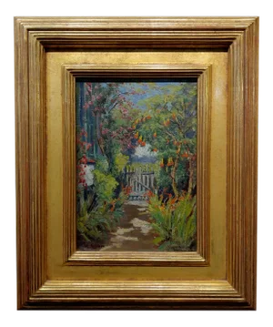 William Constable Adam-The Gate to the Flower Garden-Oil Painting -C1910s