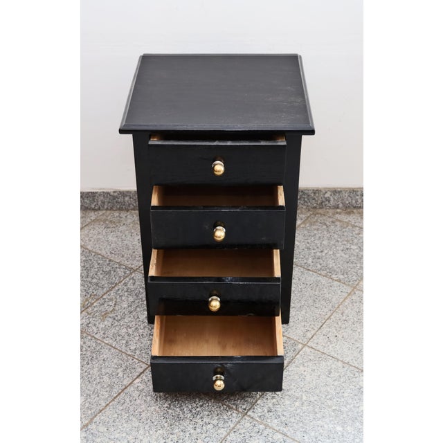 Art Nouveau Chest of Drawers Small Art Nouveau chest of drawers, circa 1915. Four-drawer cabinet, oak veneer. Brass drawer...